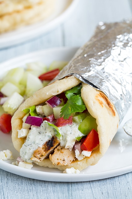 Easy Homemade Chicken Gyros: Souvlaki, Tzatziki & Pita Recipe